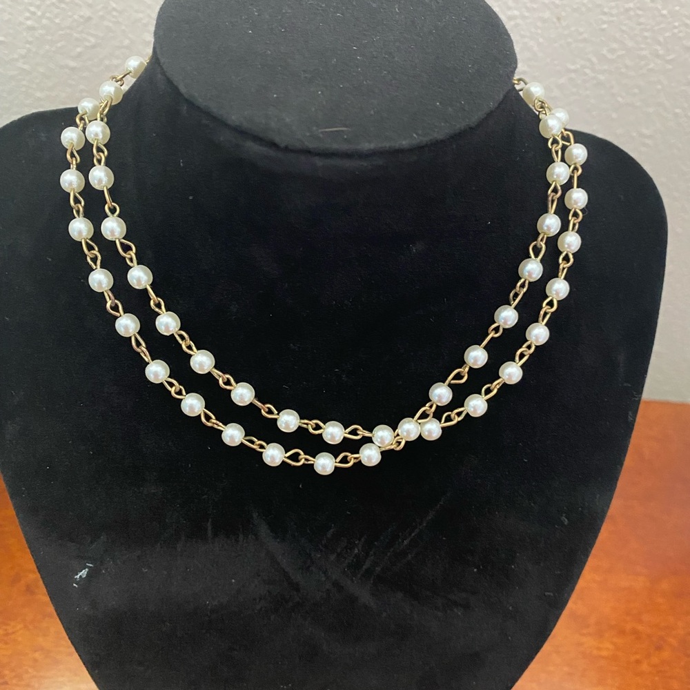 Faux Pearl Strand Necklace